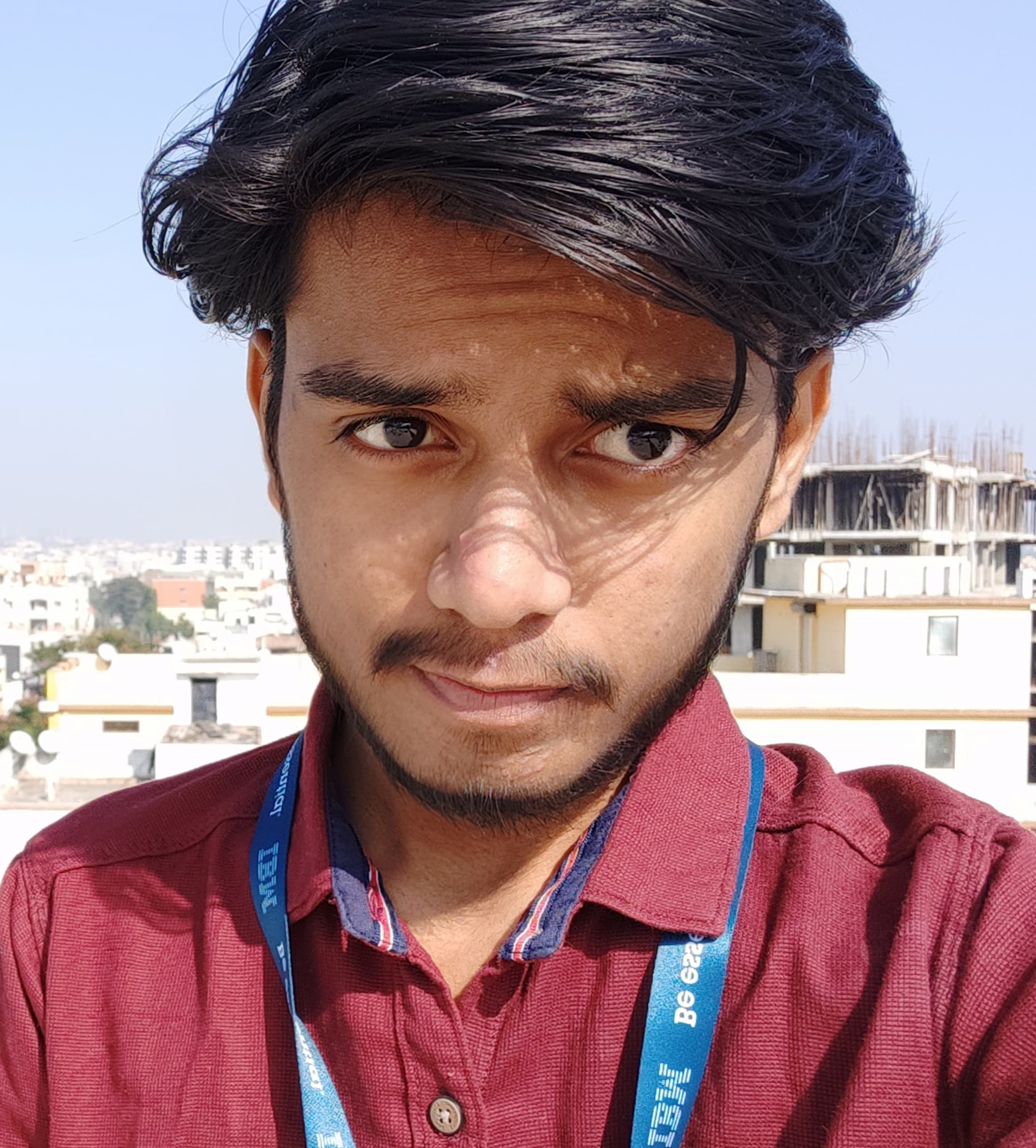 a picture of me on a terrace in Hyderabad, India